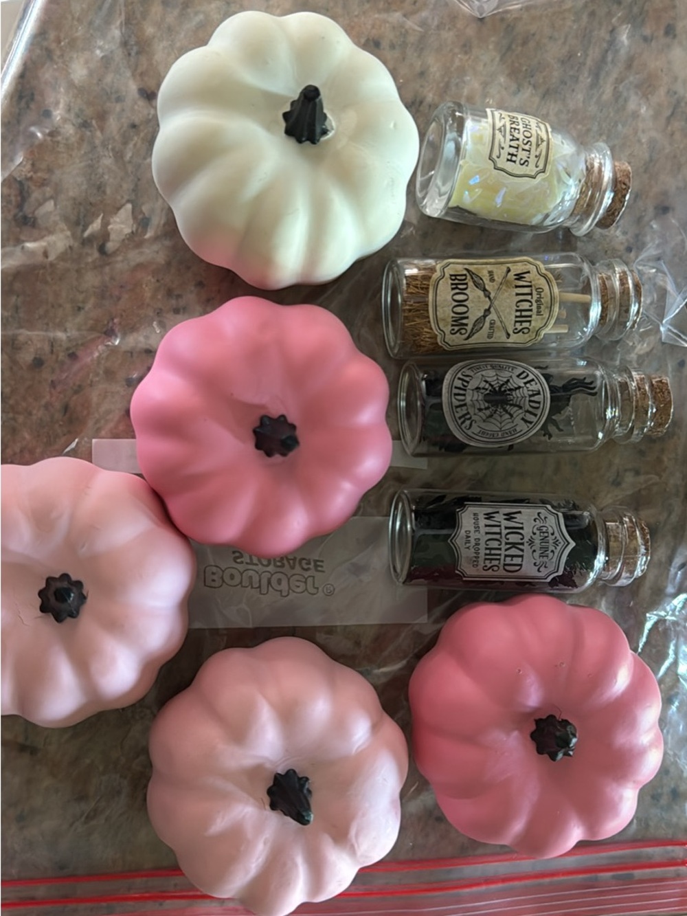 Assorted Pumpkins & Potion Bottles